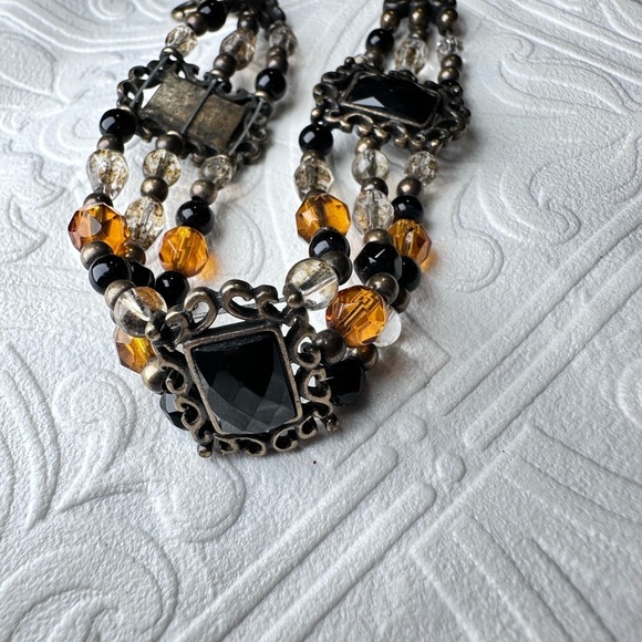 Premier Designs Black and Orange Bracelet multi colored multi strand 7.5 3158 G - Picture 11 of 12